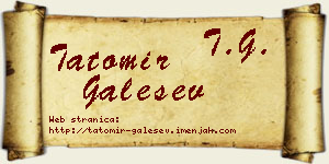 Tatomir Galešev vizit kartica